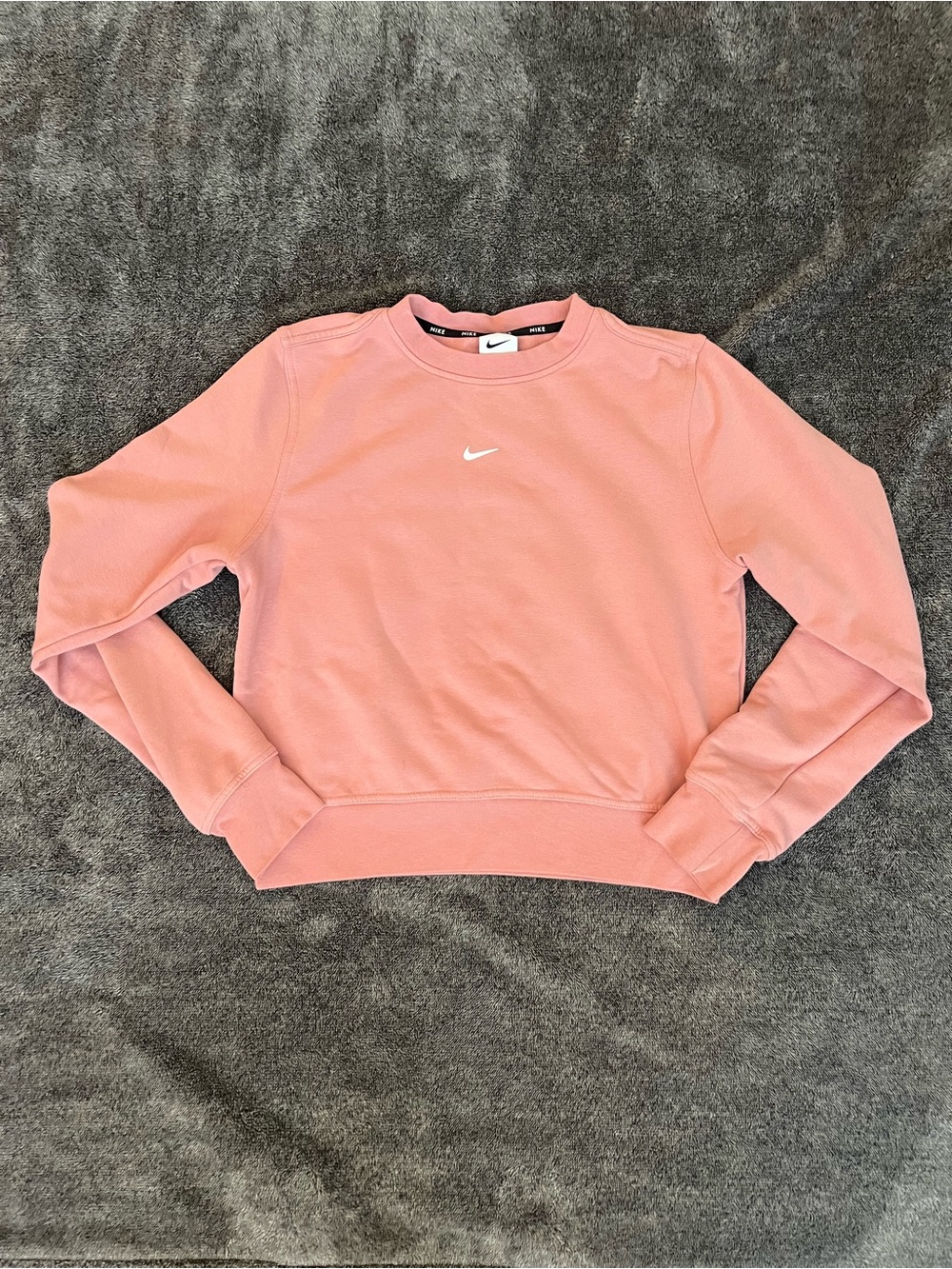 Nike Coral Pink Cropped Sweatshirt